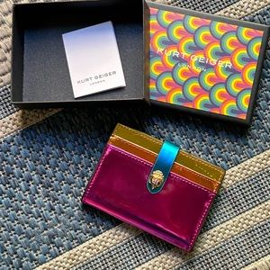 NWT Kurt Geiger London Rainbow multi card holder wallet